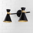 thumbnail image 6 of Elroy 18.25" 2-Light Iron Retro Contemporary LED Track Light , Black/Gold, 6 of 7