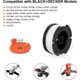 thumbnail image 2 of Uuboxs Paquete de 6 A6485 A6481 Carrete para recortadora Black Decker, hilo de 1,65 mm + 1 tapa + 1 resorte, 2 of 5