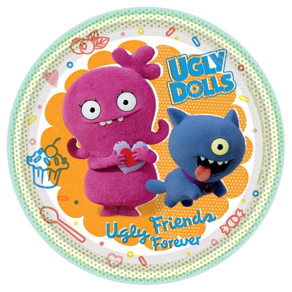 "UglyDolls Movie" Multicolor Round Party Paper Plates 7", 8 Ct.