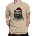 thumbnail image 2 of Santa Bear with Christmas Hat Men's T-shirt, 2 of 3