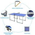 thumbnail image 3 of Bianlte 6FT Indoor-Outdoor Table Tennis Table Foldable | Ping Pong Set Includes Net,2 Paddles + 3 Balls, 3 of 7