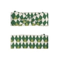 thumbnail image 3 of Yiaed Light Green Squares Print Newborn Baby Hat Infant Baby Beanie Top Knot Stretchy Hats, 3 of 5