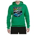 thumbnail image 2 of Ford GT American Horse Power Mustang | Mens Cars and Trucks Hooded Sweatshirt Graphic Hoodie, Kelly, 2XL, 2 of 4