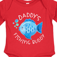 thumbnail image 4 of Inktastic Daddy's Fishing Buddy with Cute Blue Fish Boys or Girls Long Sleeve Baby Bodysuit, 4 of 5