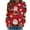Wine, variant on Fall Fashion Must Haves Womens Cozy Santa Round Neck Pullover Sweatshirt Long Sleeve Christmas Top Women Fall Clothes My Items