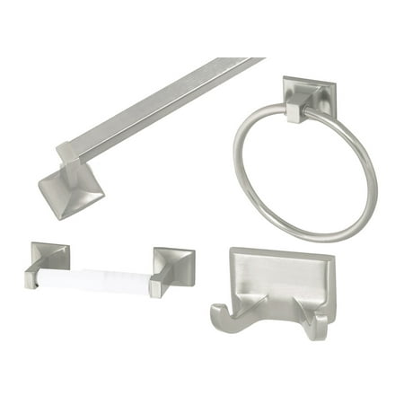 Design House 534644 Millbridge 4-Piece Bathroom Kit, Satin Nickel