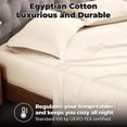 thumbnail image 3 of Superior Egyptian Cotton 300 Thread Count Bed Sheet Set, California King, Ivory, 3 of 5