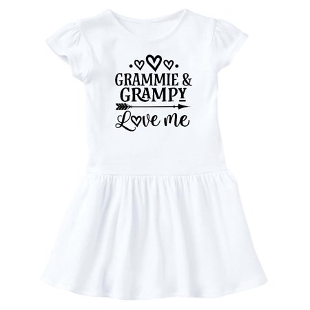 

Inktastic Grammie and Grampy Love Me Gift Gift Baby Girl Dress