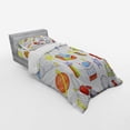 thumbnail image 2 of Ambesonne Cartoon Bedding Set 3 Pcs, Outer Space Earth, Twin XL, Multicolor, 2 of 2