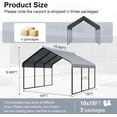 thumbnail image 2 of Heavy-Duty 10x15 ft Carport Garage, All-Weather Protection for RV, Boat, Car & Truck, Portable Shelter with Wind & Rust Resistance, 2 of 5