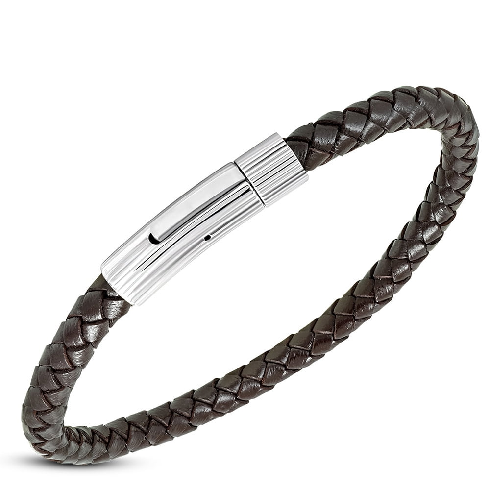Sterling Silver Overlay Design Brown Snake Domed Cuff Bracelet Bangle