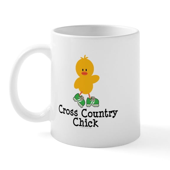 CafePress - Cross Country Chick Mug - 11 oz Ceramic Mug - Novelty Coffee Tea Cup