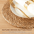 thumbnail image 6 of Round Woven Placemats Set of 10, 12 Inch Boho Rattan Placemats Hand-Woven Placemats, for Dining Table,Home,Wedding, 6 of 7