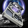 thumbnail image 3 of Dteck Slim for iPhone 15 Pro Max Case, Compatible with MagSafe, 360° Rotatable Kickstand Bezel Less Metal Slim Hard Ultra Thin for iPhone 15 Pro Max Case with Ring Holder Magntic Stand for Men,Silver, 3 of 7