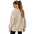 thumbnail image 2 of HELLHERO Christmas Snowmen Print Women Pullover Top Oversized, Comfy Fall Winter Long Sleeve Crewneck Sweatshirt Size XL, 2 of 7