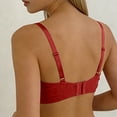 thumbnail image 4 of VONCOS Wirefree Push Up Bra for Women Red, Ribbed Seamless Wireless Comfort Bralette for Everyday & Date Night,Size XL, 4 of 5