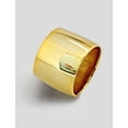 thumbnail image 5 of 18K Gold Over Sterling Silver Rich Thick Cigar Band Ring, 5 of 11