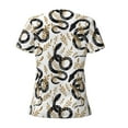 thumbnail image 4 of Naloa Snake Print T-Shirts Short Sleeve V Neck Tees for Women Fashion Tops Trendy Lightweight Soft Casual Summer Outfits Clothes, 4 of 5