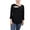 Black, variant on Womens Petites Cut-Out Embellished Blouse