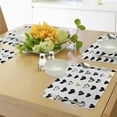 thumbnail image 4 of Ambesonne Love Place Mats Set of 4, Small Heart Hipster, Standard Size, Tan Black White, 4 of 6