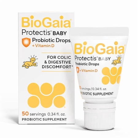 BioGaia Baby Probiotic Drops + Vit D | Ease Crying, Colic & Support Immune Health | 50-Day Supply