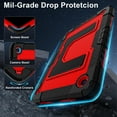 thumbnail image 5 of ELEHOLD 3-Layer Rugged Case For Samsung Galaxy Tab A9+ Heavy Duty Shockproof Cover, Drop Protection Kickstand  Shock-Absorbent Protective Case Cover with Shoulder Strap, Black+Red, 5 of 8