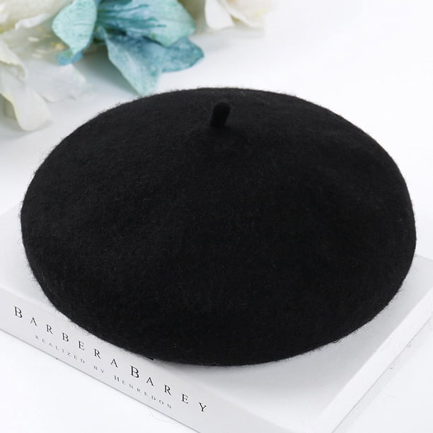 Gorro de lana de otoño e invierno para mujer, boina de lana, gorro cálido para estudiantes, gorro de pintor, gorro de calabaza