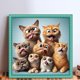 thumbnail image 2 of Kit Punto Cruz Con Gatos Hilo Algodón Ecológico Bordado 11CT 40x40cm, 2 of 9