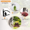 thumbnail image 3 of Visland Hanging Plant Bracket, 12in Wall Mount Hanging Plant Hook, Rust-Resistant Decorative Metal Plant Hanger for Hanging Plant Flower Lantern Bird Feeder Wind Chimes, 3 of 8