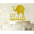 thumbnail image 1 of Custom Birthday Cake Topper Personalized Glitter Yellow Cake Topper Color Option Available 5-7 Inches Wide, 1 of 1