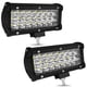 thumbnail image 1 of Dos tiras de luz LED de 7 pulgadas, 6000K, 144W, 5760LM, 10-30V, 4 filas, lente 8D, foco de chip LED todo terreno, faros, luces de trabajo, luces antiniebla, adecuado para automóviles, camiones 4x4, t, 1 of 5