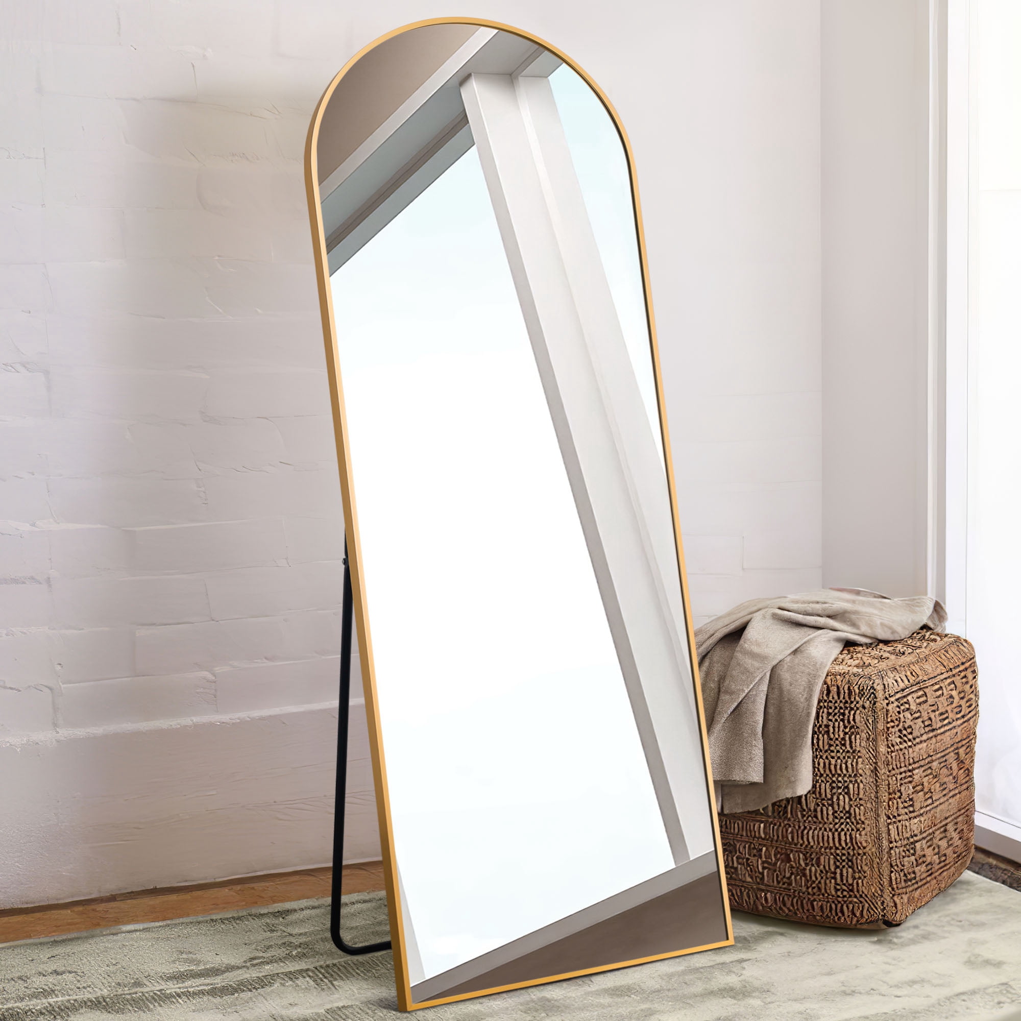 71" x 24" Floor Mirror Arch Standing Mirror Full Length Mirror Large Mirror for Bedroom Living room,Gold