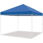 Z-Shade 10 x 10 Foot Everest Instant Canopy Outdoor Camping Patio Shelter with Reliable Stakes, Steel Frame, and Roller Bag, Blue