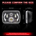 thumbnail image 3 of H6054 5x7 7x6 Led Headlights Hi/Low Beam Compatible for International IHC 9200 9900 9400i, 3 of 8
