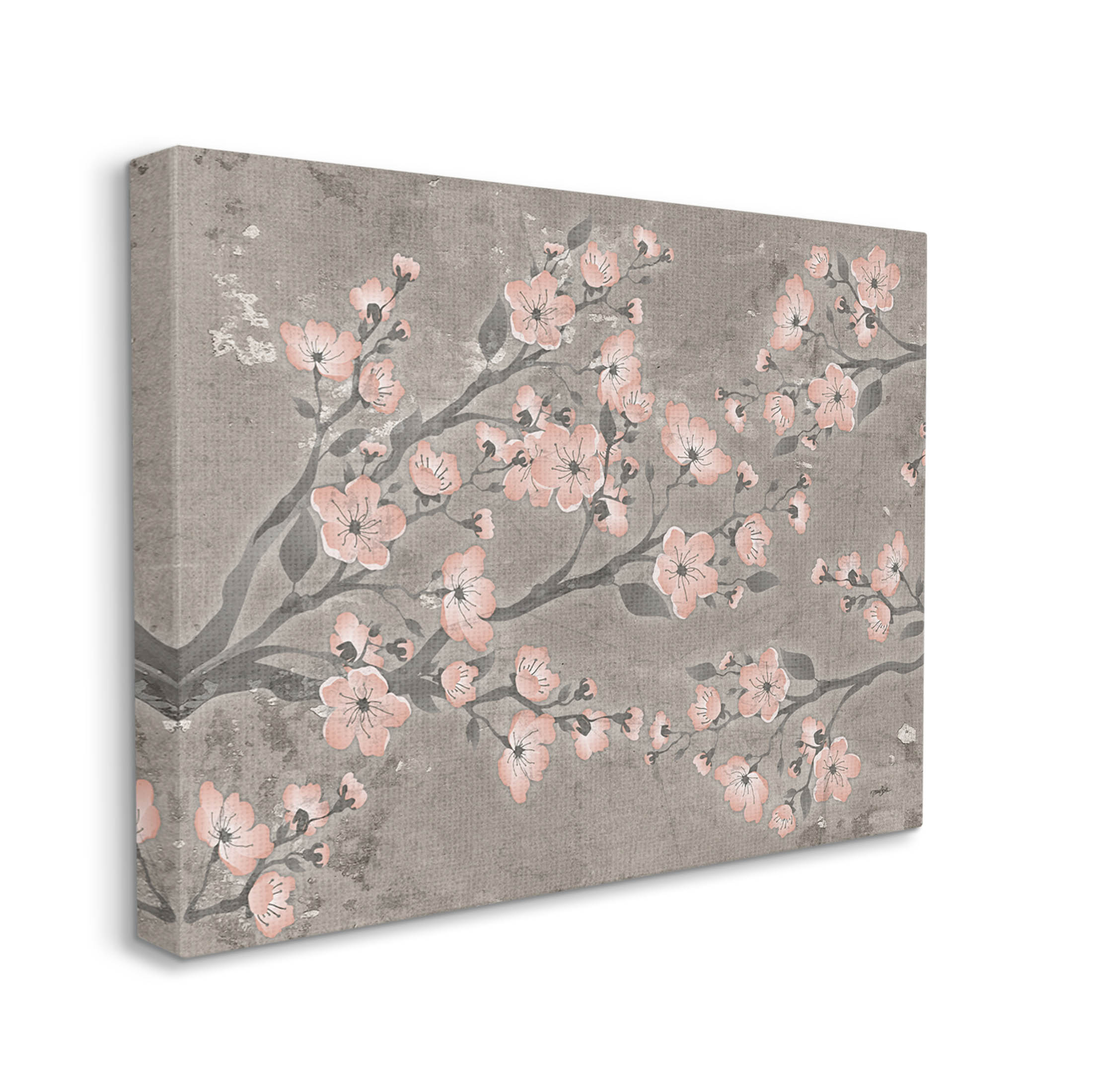 Stupell Industries Cherry Blossom Pattern Composition Graphic Art Gallery Wrapped Canvas Print Wall Art, Design by Diane Stimson