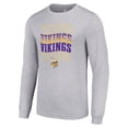 thumbnail image 2 of Men's Starter Heather Gray Minnesota Vikings Team Name Graphic Long Sleeve T-Shirt, 2 of 3