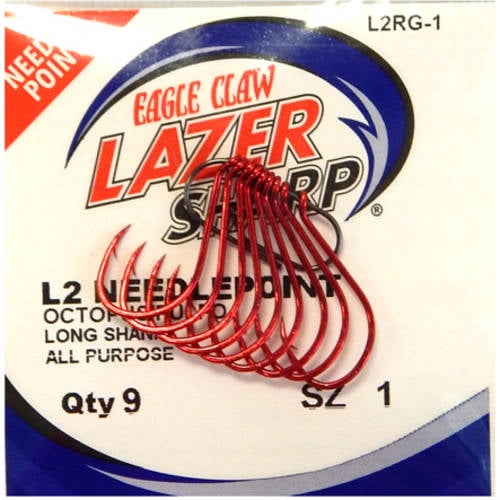 Hameçons Eagle Claw Lazer Sharp L182FS Pour Saumon/Truite Arc-en-ciel – Taille 12 (x50)