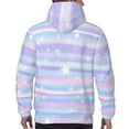 thumbnail image 7 of Pofeuu Striped Gradient Print Mens Casual Hooded Collar Drawstring Hoodies Pullover Sweatshirts Casual Long Sleeve Shirts-Small, 7 of 7