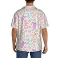 thumbnail image 3 of KLL Colorful Bunny Print Men's Shirt Short Sleeve Button Down Summer Cuba Beach Shirts- XX-Large, 3 of 5