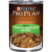 Purina Pro Plan Gravy Wet Dog Food, SAVOR Slices in Gravy Turkey & Vegetables Entree - 13 oz. Can