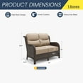 thumbnail image 2 of Hillga Wicker Outdoor Loveseat Sofa with Cushions for Backyard,Beige, 2 of 6