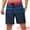 Dark Blue, variant on DARING DIVA Men's Drawstring Waist Color Block Striped Board Shorts 32 Light Green