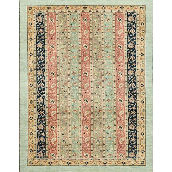 Ahgly Company Indoor Rectangle Abstract Brown Oriental Area Rugs, 8' x 12'
