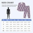 thumbnail image 4 of Sikiie Violets Flowers Mens Pajama Set, Soft Warm Long Sleeve Sleepwear, Cozy Button-Down Pjs for Men-Medium, 4 of 7