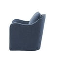 thumbnail image 3 of Brianne Slub Weave Wide Seat Swivel Arm Chair Navy See Below, 3 of 4
