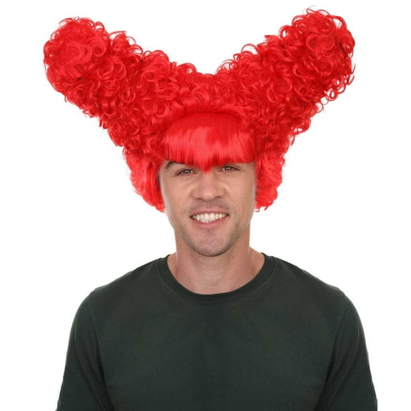 Drama Queen Red Men's Wig | Red Cosplay Halloween Wig | Premium Breathable Capless Cap