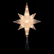 11" Lighted Clear Crystal Star of Bethlehem Christmas Tree Topper