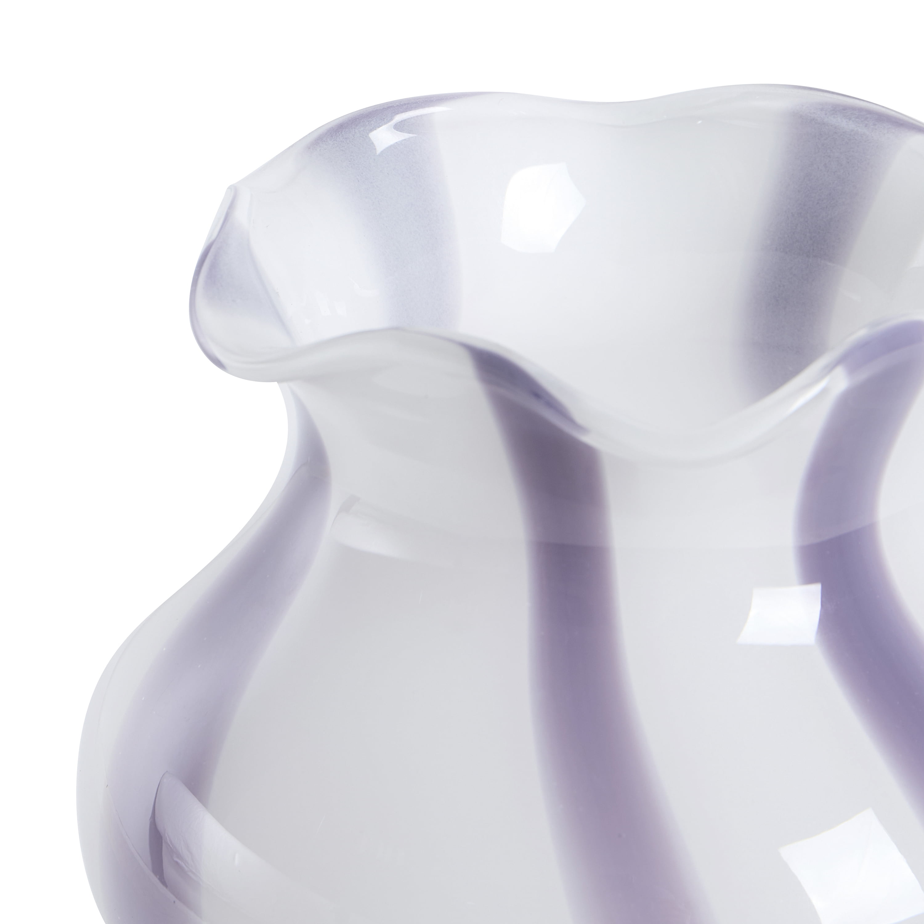 Beautiful 9" Striped Glass Portable Table Lamp by Drew Barrymore
