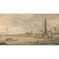 thumbnail image 3 of Canaletto 18x12 Black Modern Framed Museum Art Print Titled - The City of Westminster from Near the York Water Gate, 3 of 5