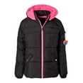 Limited Too Toddler Girl Puffer Jacket with Sherpa Fleece Hood Lining